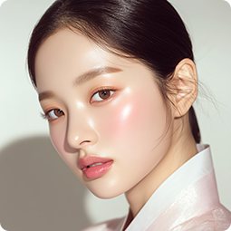 셀피 후기 사진 — 묶음머리 여성(한복풍 깃)